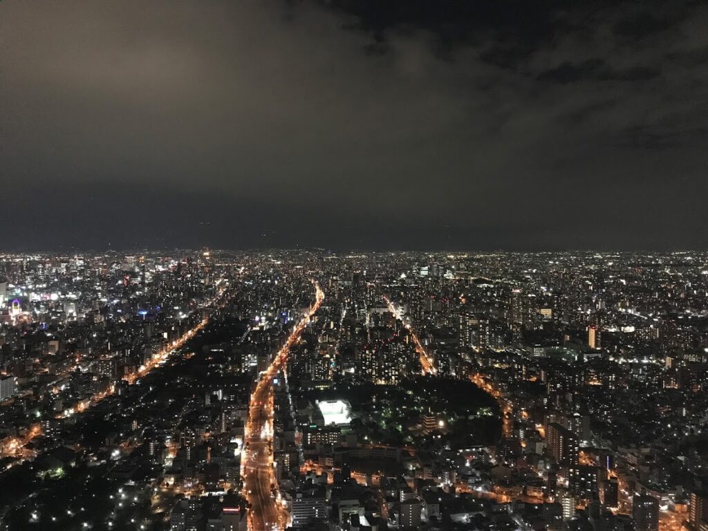 大阪市方向夜景