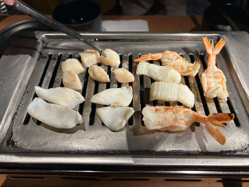 小十燒肉-烤海鮮(干貝、花枝、剝殼蝦)